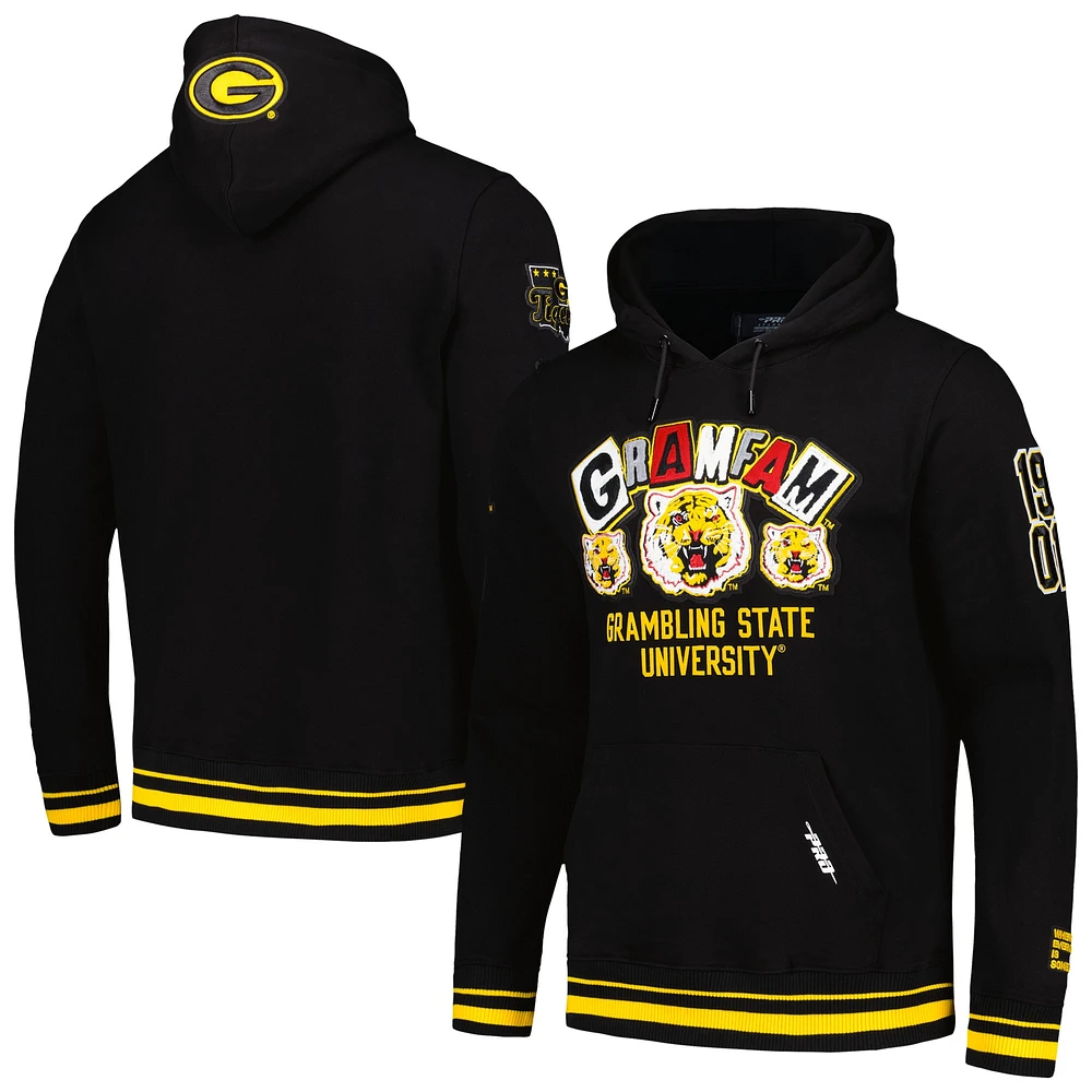 Sweat à capuche en molleton côtelé Pro Standard pour hommes, noir, Grambling Tigers Homecoming