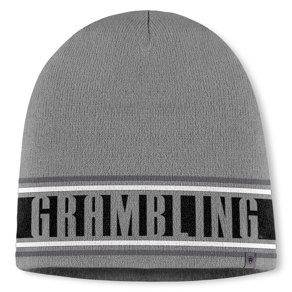 Men's Top of the World Gray Grambling Tigers Jace Knit Beanie