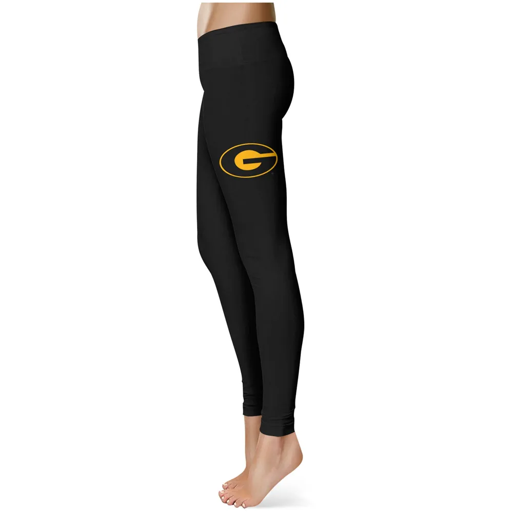 Women's Black Grambling Tigers Plus Size Thigh Logo Yoga Leggings