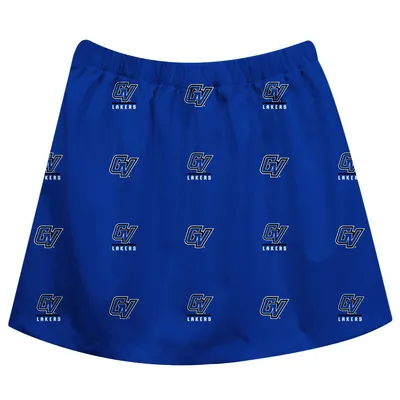 Grand Valley State Lakers Girls Youth All Over Print Skirt - Blue