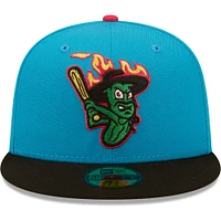 Men's New Era Aqua/Black Pepinillos Picantes del Norte Copa De La Diversion 59FIFTY Fitted Hat