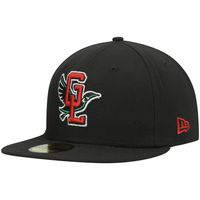 Men's New Era Black Great Lakes Loons Authentic Collection Road 59FIFTY Fitted Hat