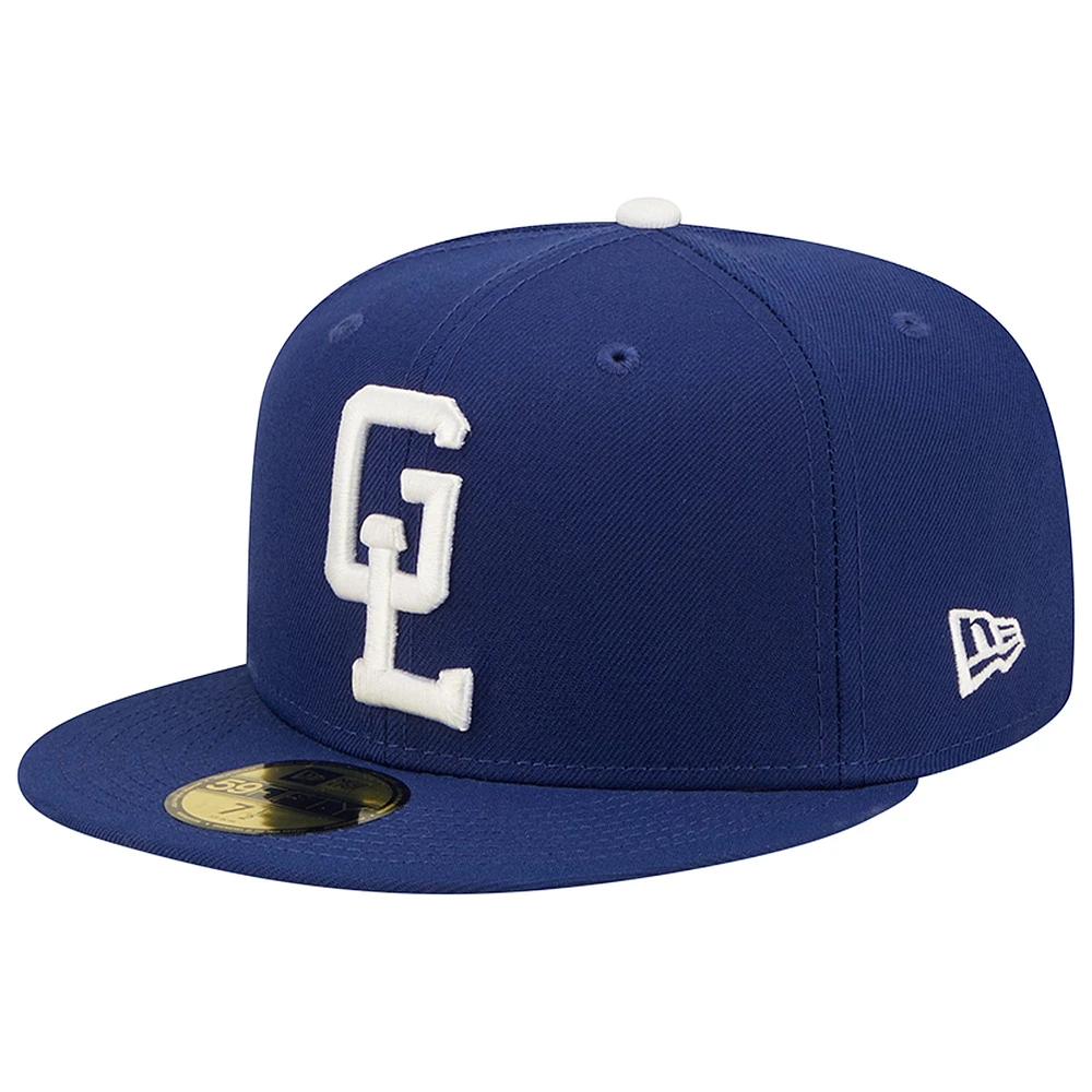 Casquette ajustée New Era Royal Great Lakes Loons Dodgers 59FIFTY pour homme