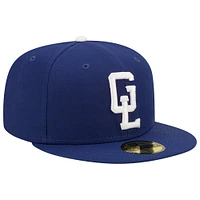 Casquette ajustée New Era Royal Great Lakes Loons Dodgers 59FIFTY pour homme