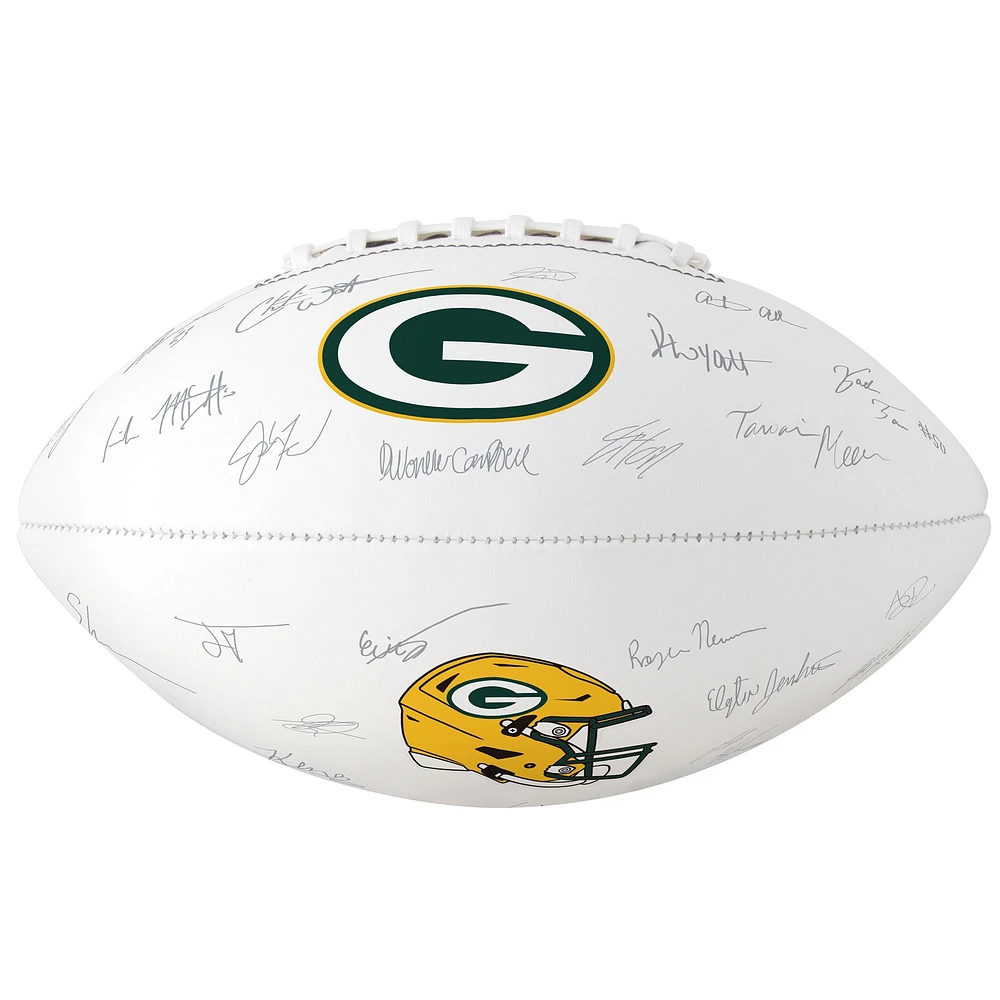 Ballon de football à signature autographe des Packers de Green Bay