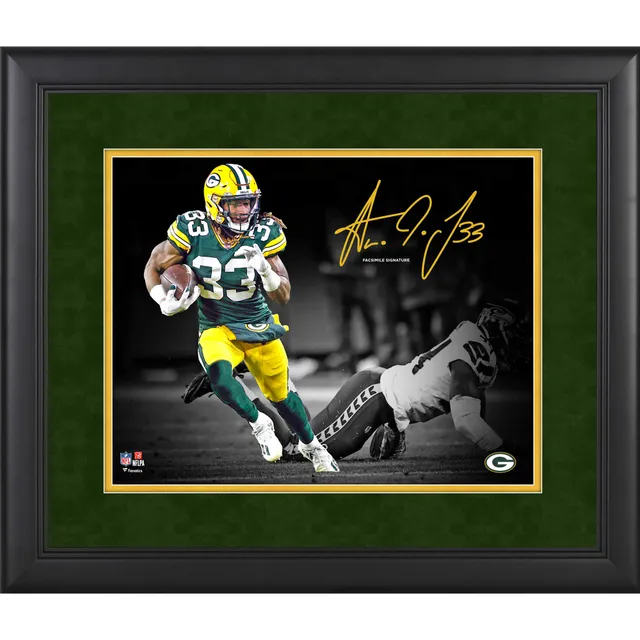 AJ Dillon Green Bay Packers Facsimile Signature Framed 11'' x 14