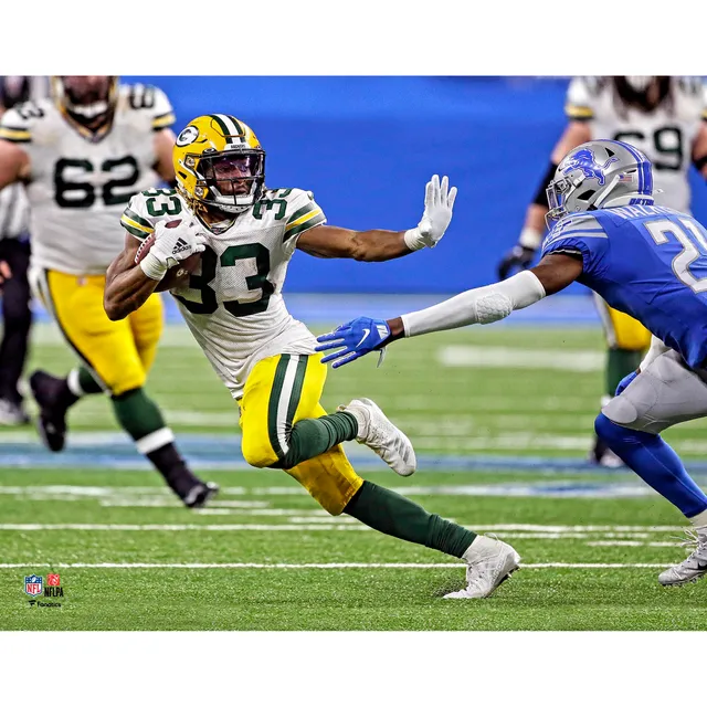 AJ Dillon Green Bay Packers Unsigned Runs in for A Touchdown Photograph