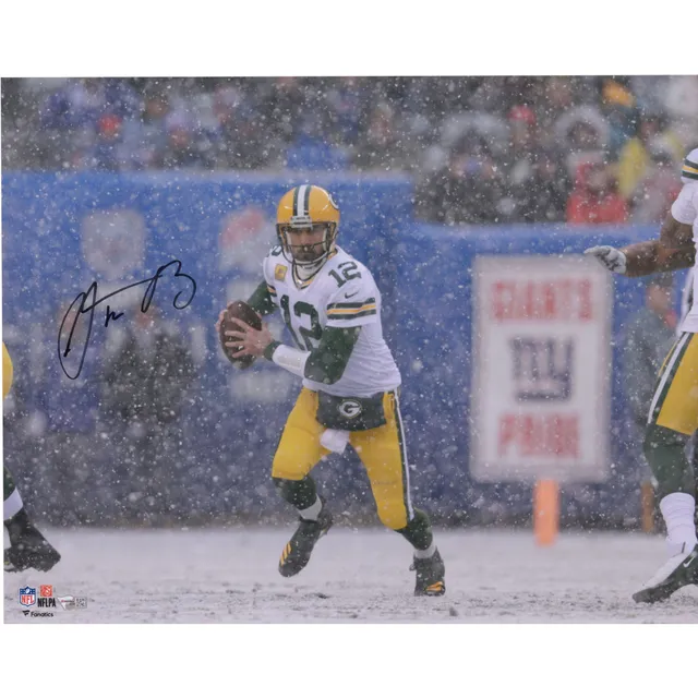 Aaron Rodgers Green Bay Packers Autographed Deluxe Framed 16 x 20 White Jersey Passing Photograph