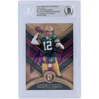 Aaron Rodgers Green Bay Packers Autographed 2019 Panini Gold Standard Rose Variation #62 #21/25 Beckett Fanatics Witnessed Authenticated Card