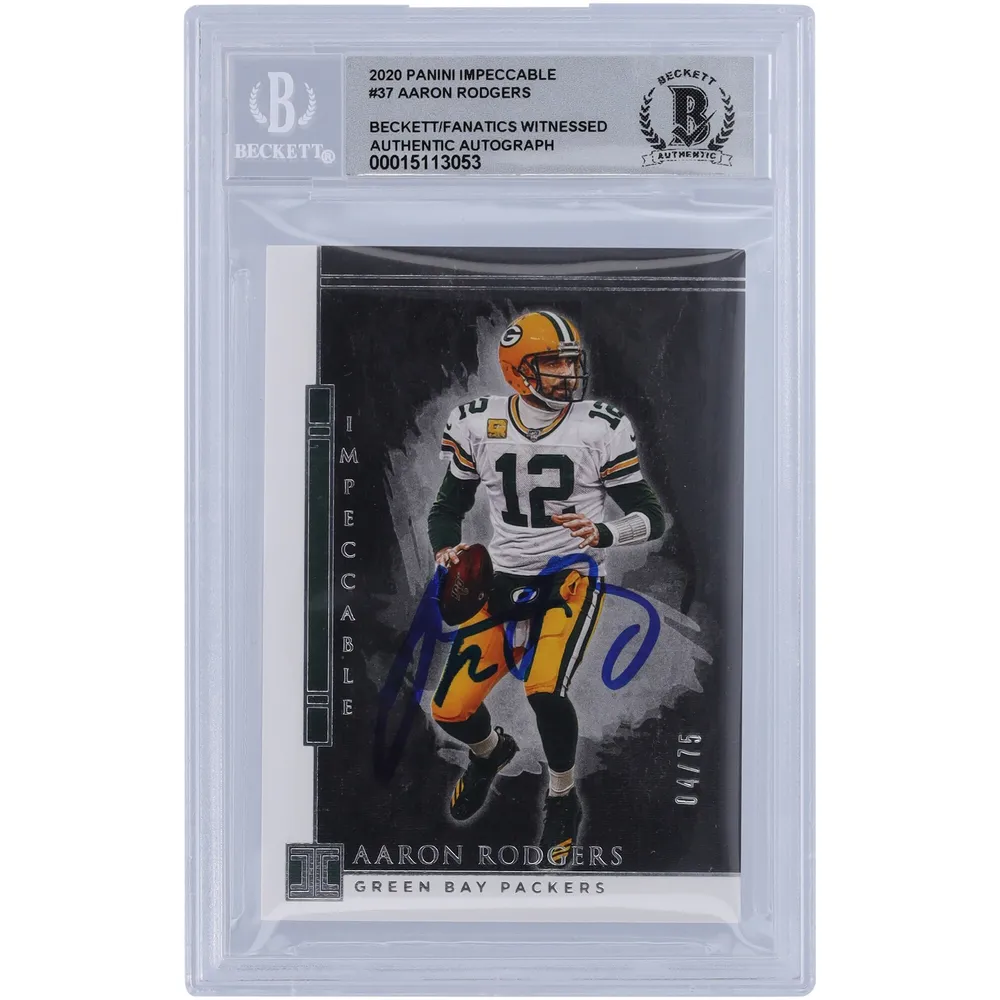 Lids Aaron Rodgers Green Bay Packers Autographed 2020 Panini