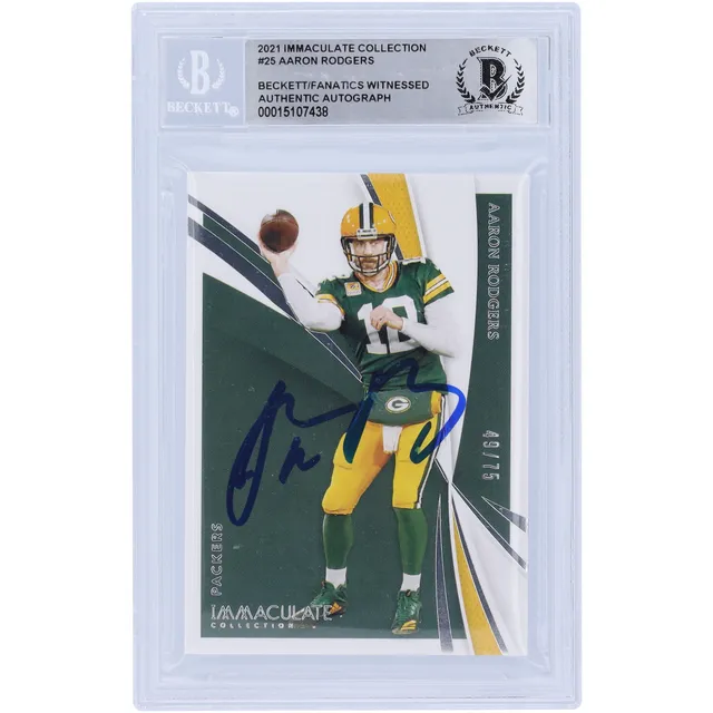 Lids Aaron Rodgers Green Bay Packers Autographed 2020 Panini Impeccable #37  #4/75 Beckett Fanatics Witnessed Authenticated 10 Card