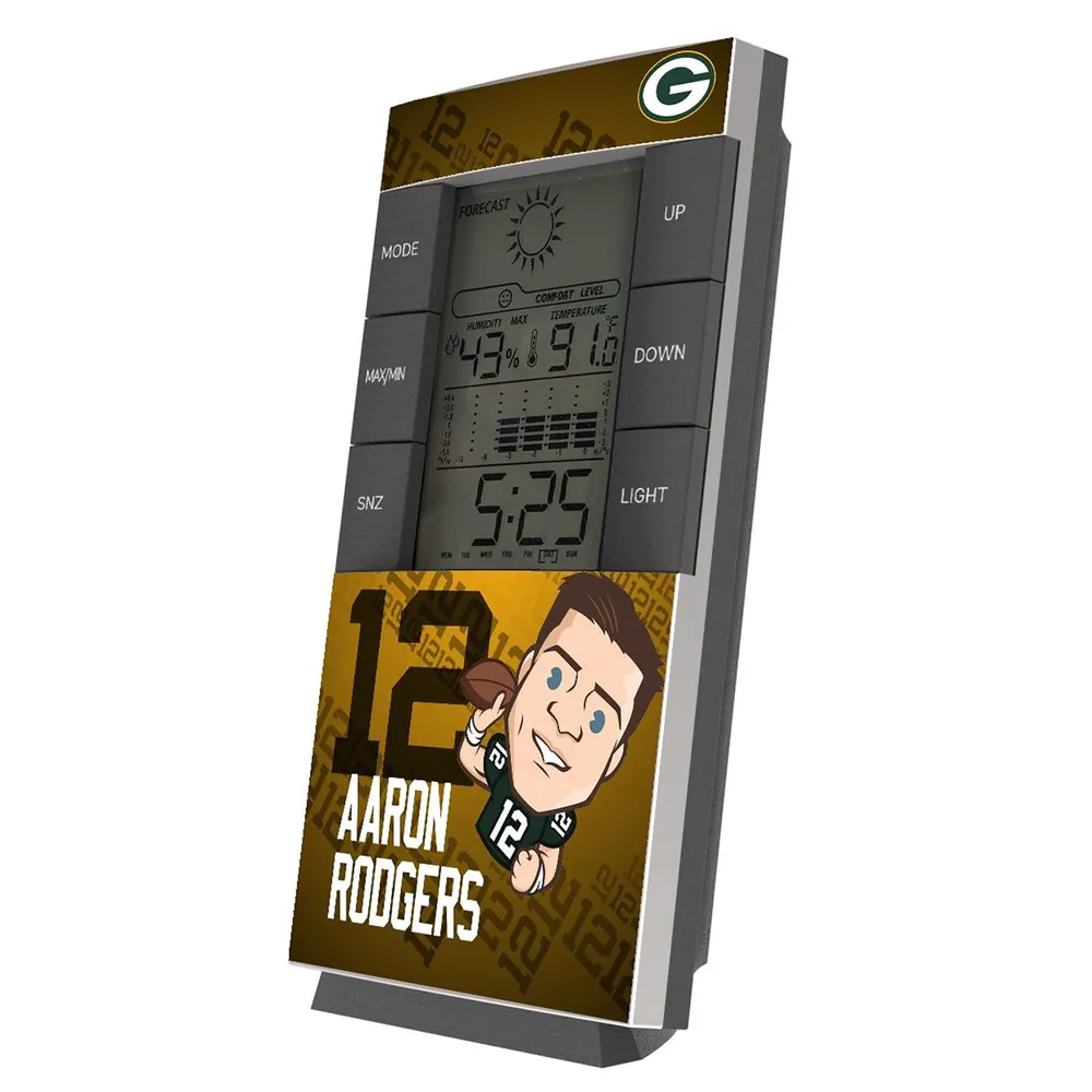 Lids Aaron Rodgers Green Bay Packers Emoji Design Digital Desk Clock