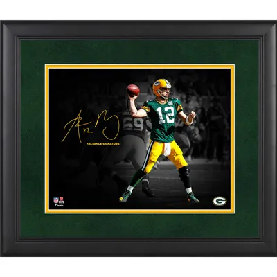 Facsimile Signature Green Bay Packers Aaron Jones Fanatics Authentic Framed  11 x 14 Spotlight Photograph