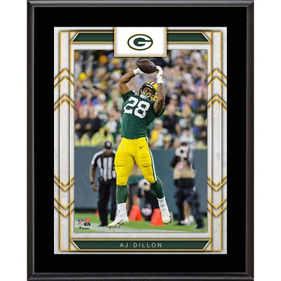 Plaque de joueur sublimée AJ Dillon Green Bay Packers 10,5" x 13"