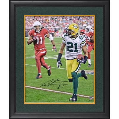 Charles Woodson Green Bay Packers Autographed Framed 16" x 20" Interception Return Photograph