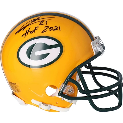 Charles Woodson Green Bay Packers Autographed Riddell VSR4 Mini Helmet with "HOF 2021" Inscription