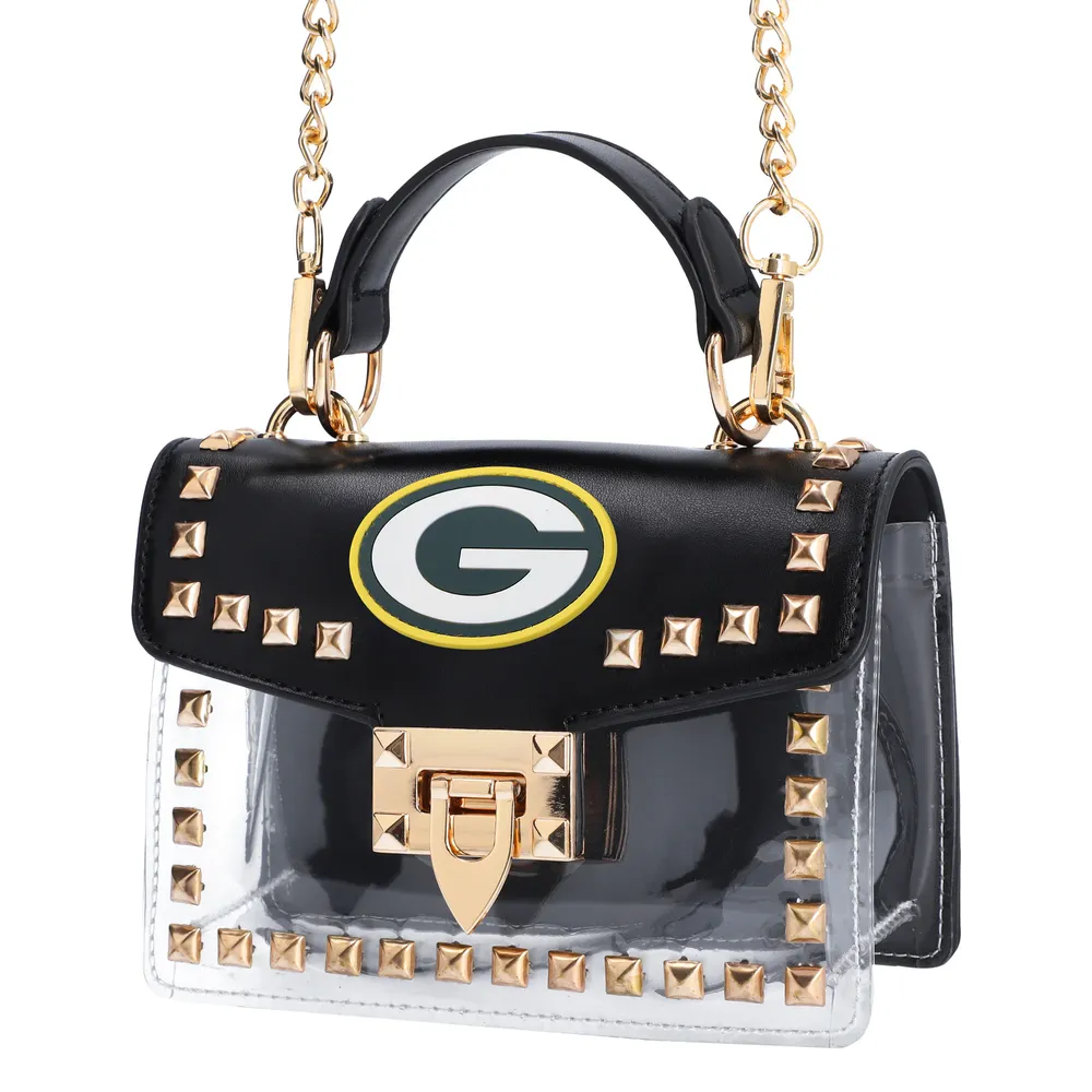 Lids Green Bay Packers Cuce Studded Clear Crossbody Purse