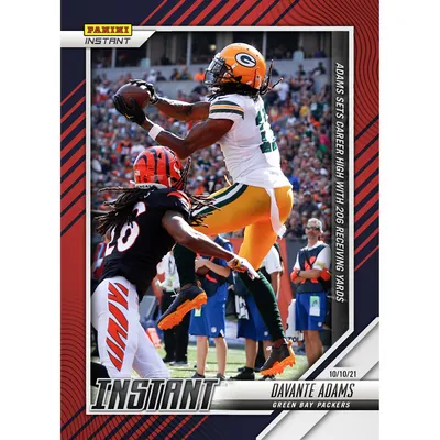 Davante Adams Green Bay Packers Fanatics Exclusive Parallel Panini Instant NFL Week 5 Career High 206 Receiving Yards Single Trading Card - Limited Edition of 99