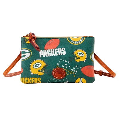 Dooney & Bourke Green Bay Packers Sac à main à bandoulière avec fermeture éclair sur le dessus