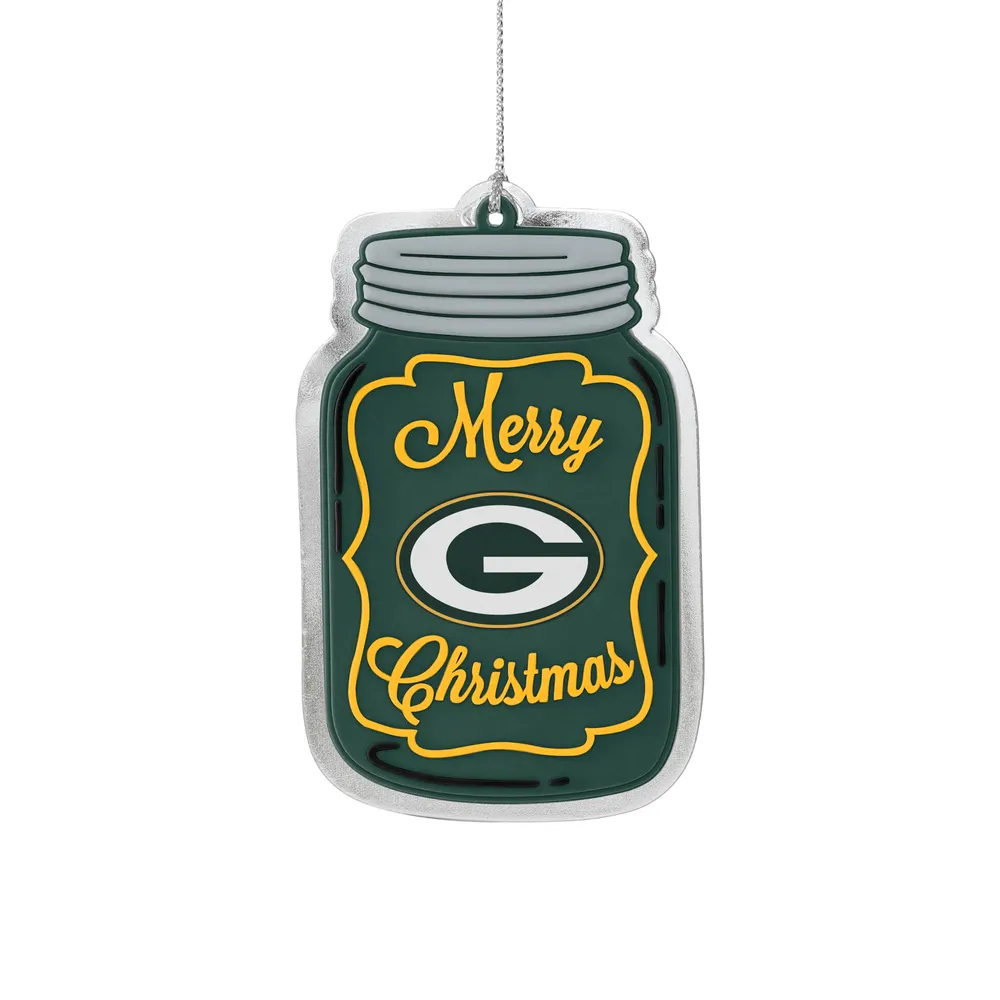 Lids Green Bay Packers FOCO Flat Mason Jar Ornament