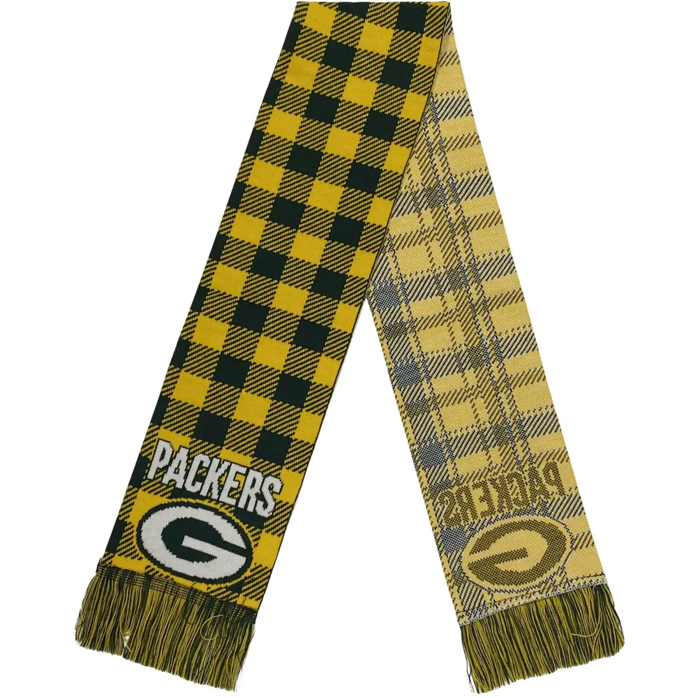 Green Bay Packers FOCO Plaid Color Block Scarf