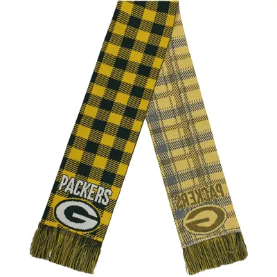 Green Bay Packers FOCO Plaid Color Block Scarf