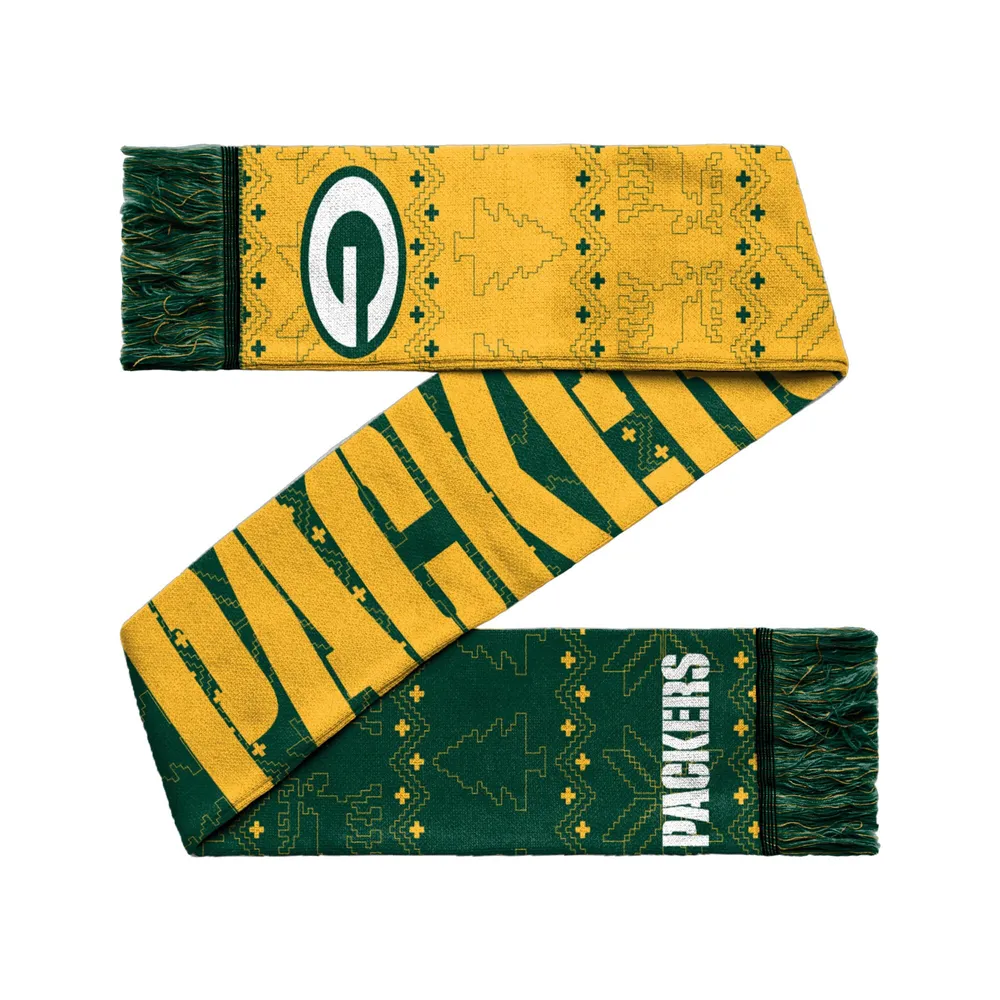 FOCO Green Bay Packers Plaid Color Block Scarf