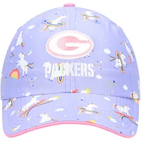 Girls Preschool '47 Purple Green Bay Packers Unicorn Clean Up Adjustable Hat