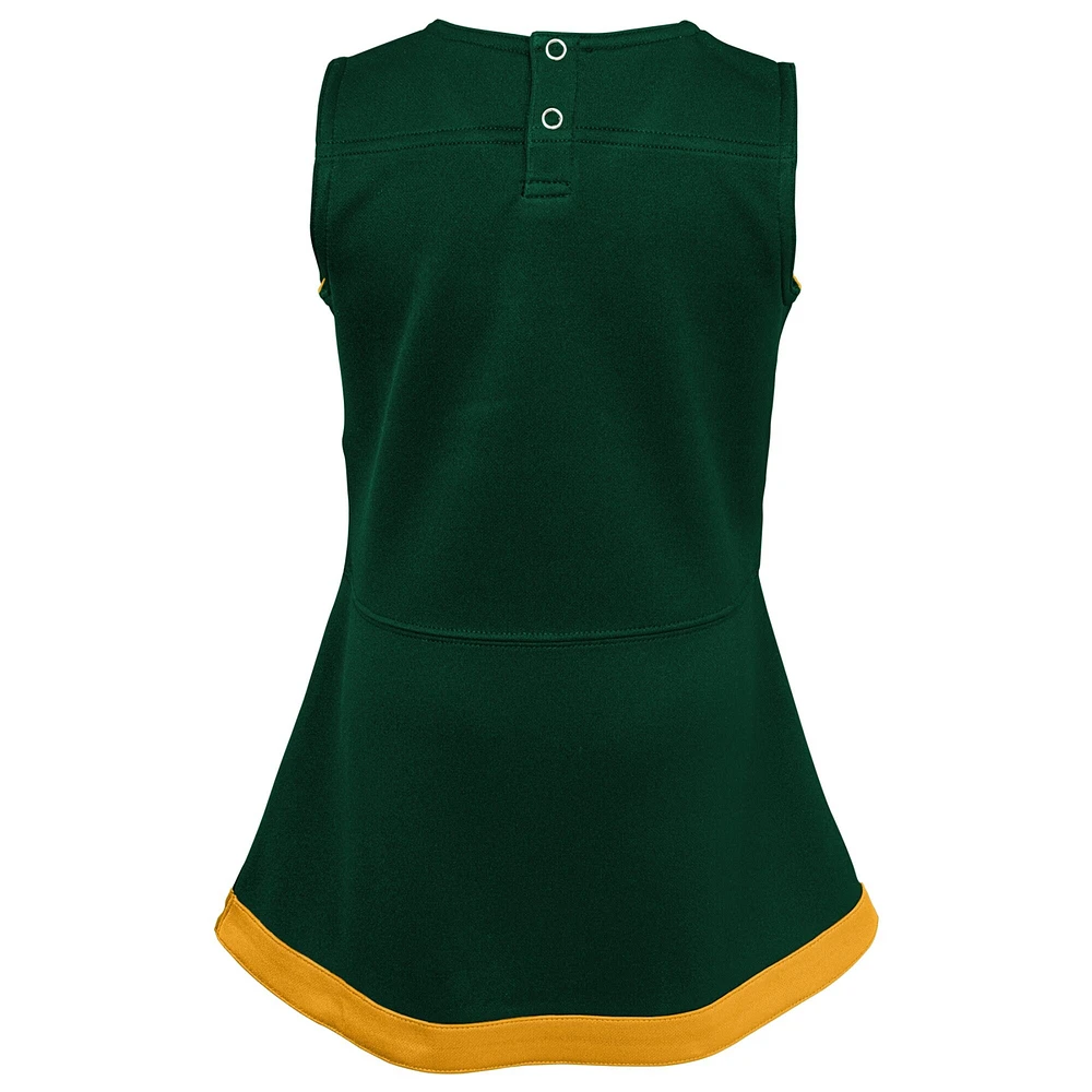 Girls Toddler Green Bay Packers Cheer Captain Dress with Bloomers