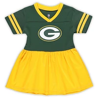 Robe en jersey tendance pour tout-petits, verte, avec lumières du stade, des Packers de Green Bay