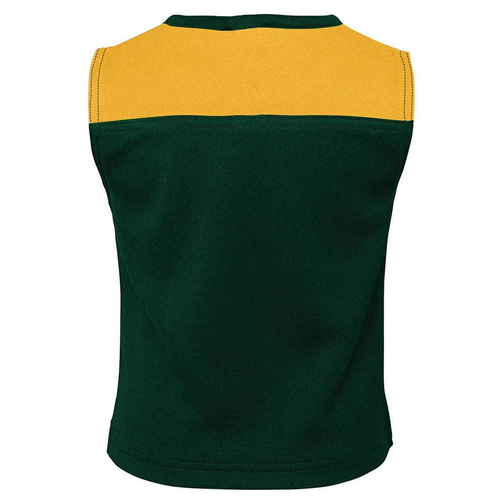 Ensemble de pom-pom girl Green Bay Packers Spirit deux pièces pour jeunes filles