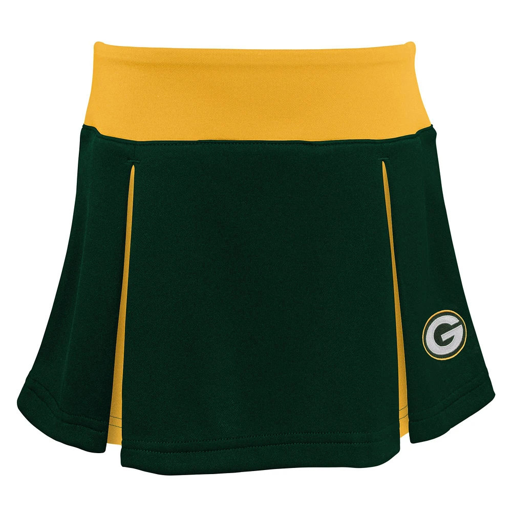 Ensemble de pom-pom girl Green Bay Packers Spirit deux pièces pour jeunes filles