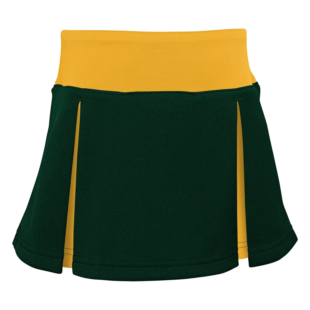 Ensemble de pom-pom girl Green Bay Packers Spirit deux pièces pour jeunes filles