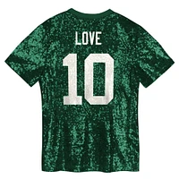 Girls Youth Jordan Love Green Bay Packers Sequin V-Neck Fashion Jersey