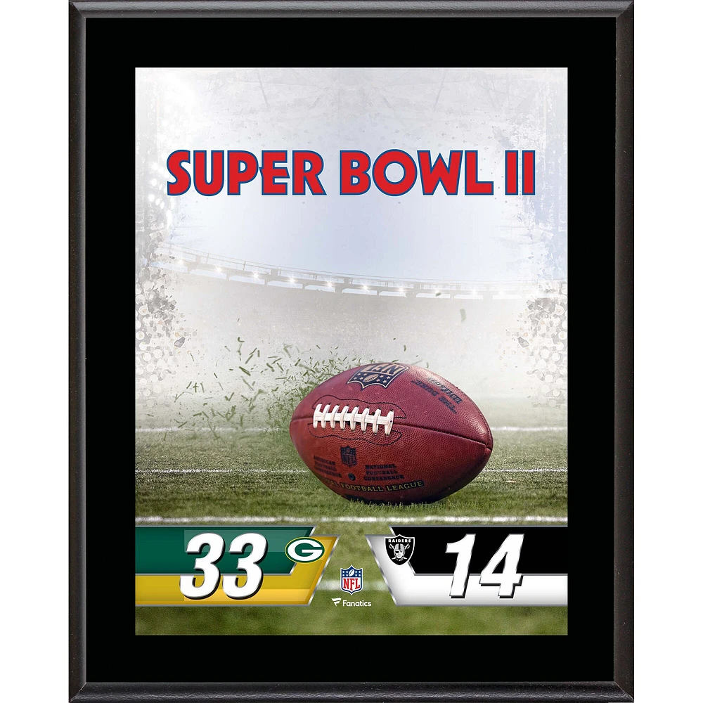Pack de plaques de champion du Super Bowl sublimées des Packers de Green Bay 10,5" x 13"