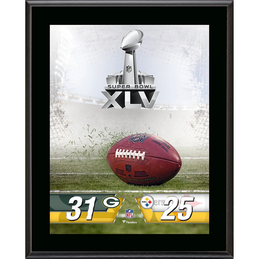 Pack de plaques de champion du Super Bowl sublimées des Packers de Green Bay 10,5" x 13"