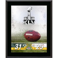 Pack de plaques de champion du Super Bowl sublimées des Packers de Green Bay 10,5" x 13"
