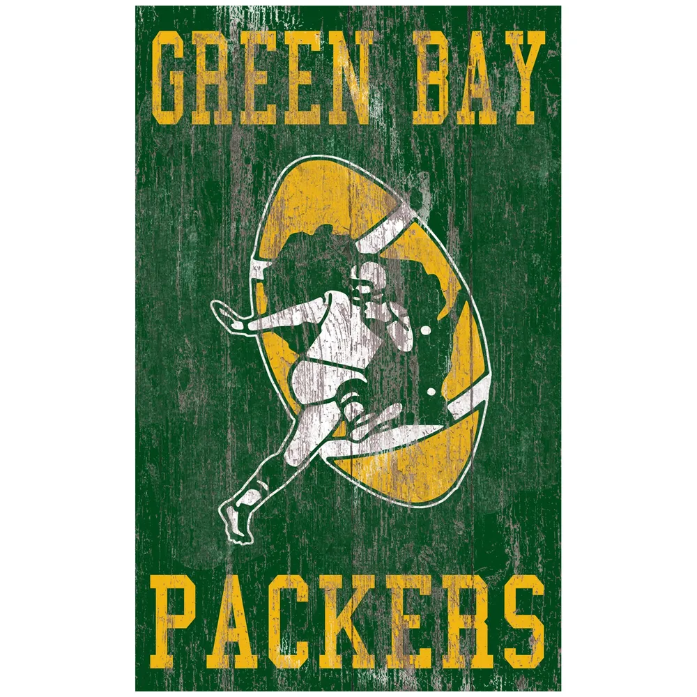 Lids Green Bay Packers 11'' x 19'' Heritage Distressed Logo Sign