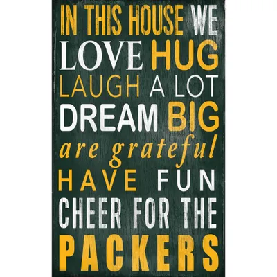 Green Bay Packers 11" x 19" In This House Sign