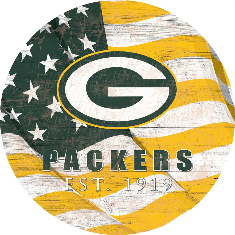 Green Bay Packers Distressed Round Sign