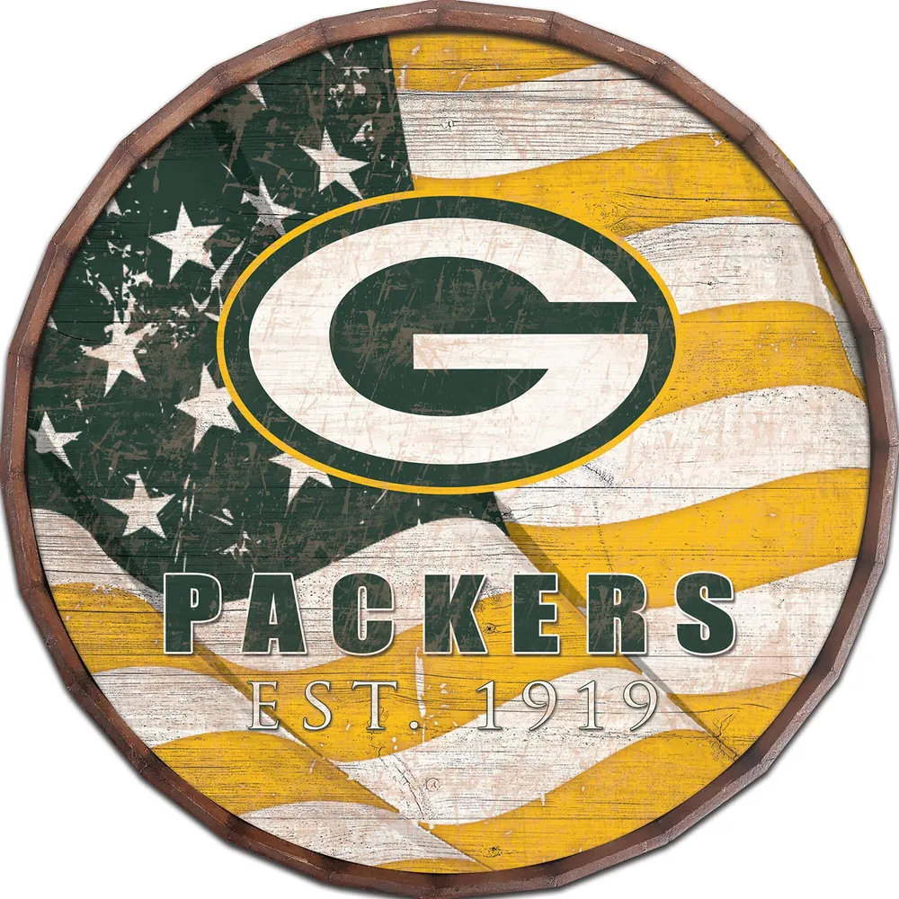 Lids Green Bay Packers 16 Flag Barrel Top Sign