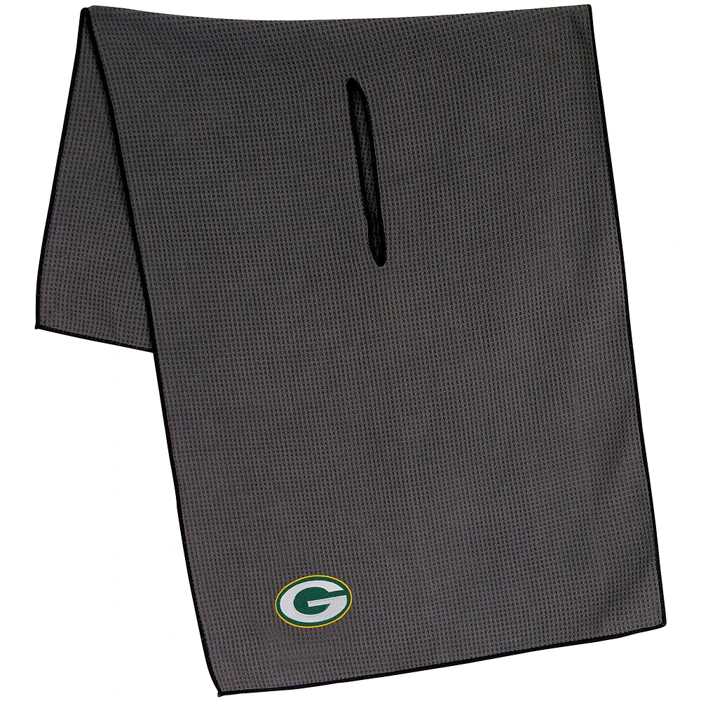 Serviette en microfibre grise Green Bay Packers 19 po x 41 po