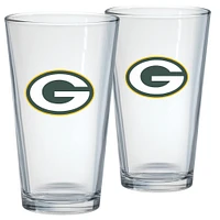 Pack de 2 Packers Green Bay 16oz. Ensemble de verres à mélange