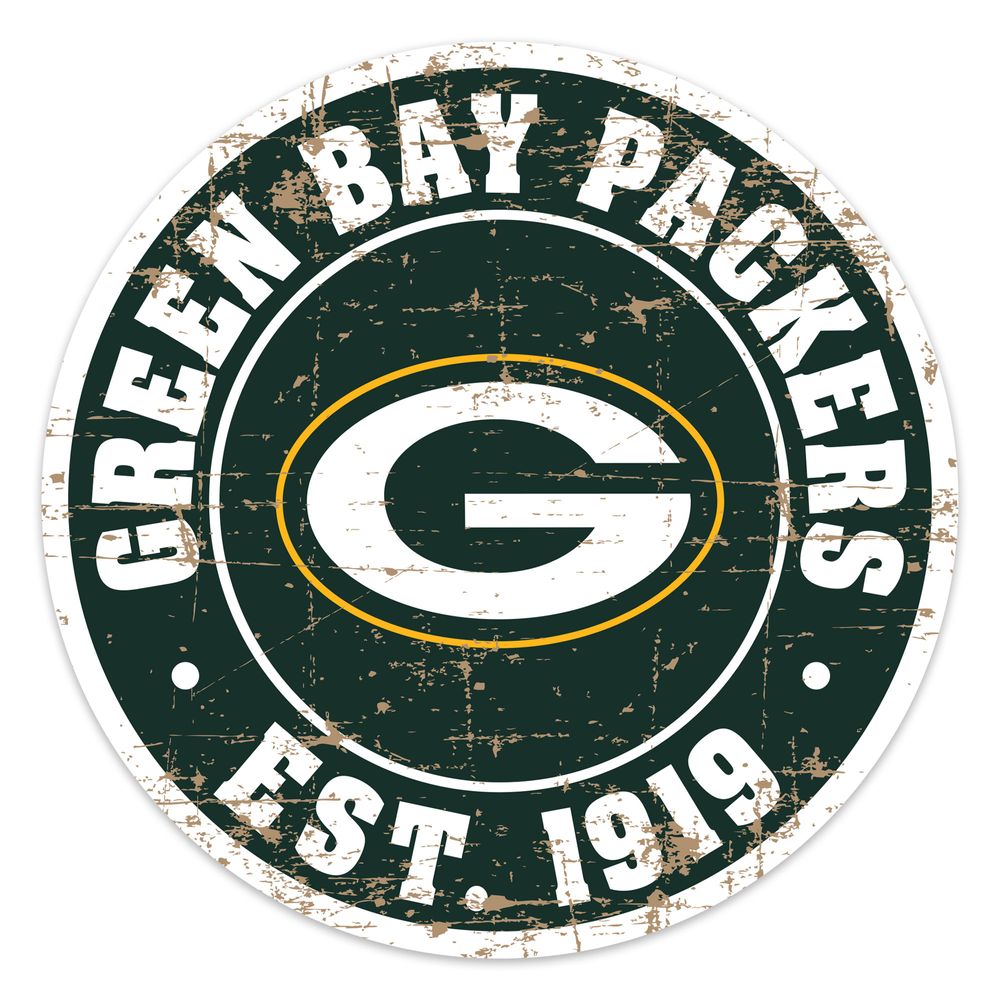 Green Bay Packers 22'' Distressed Logo Wall Sign