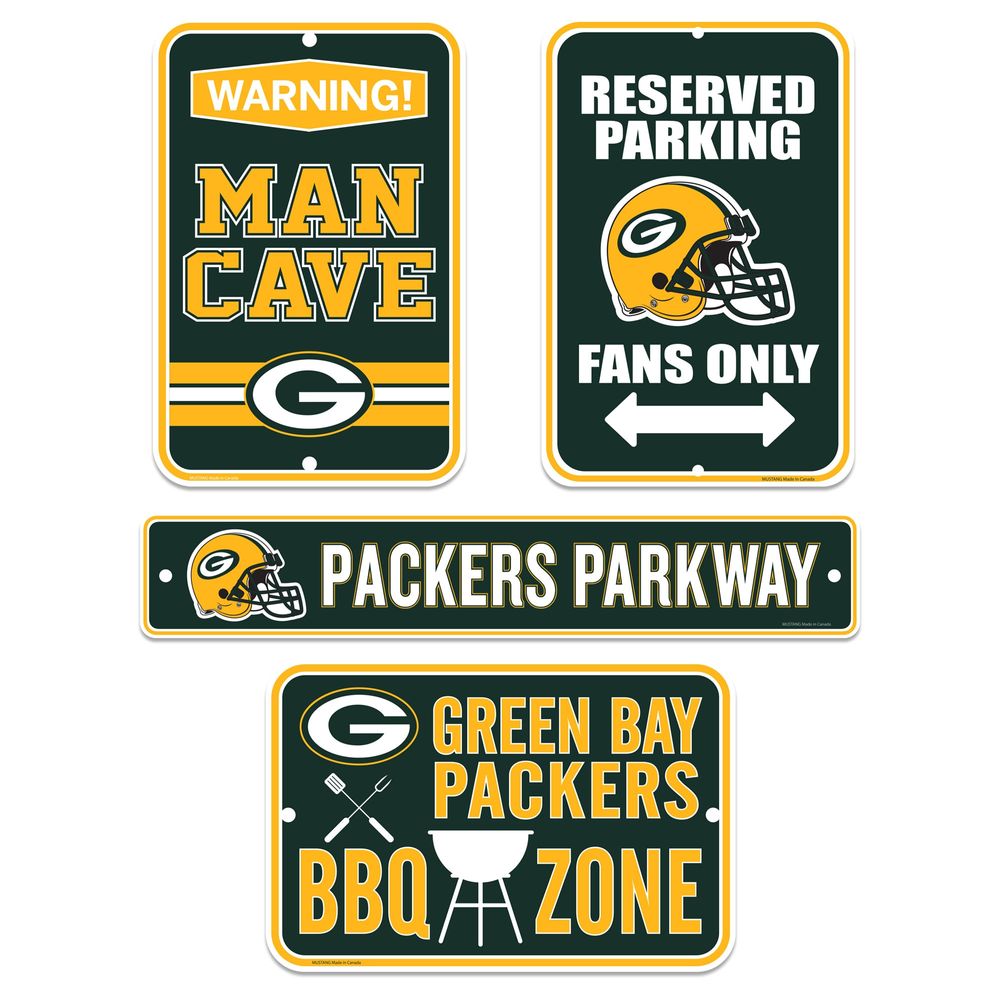 Green Bay Packers 4-Piece Fan Sign - Set