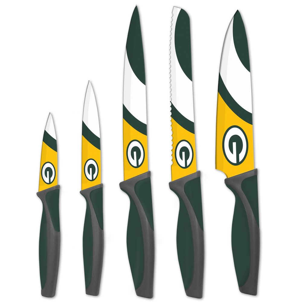 Green Bay Packers 5-Piece Stainless Steel Cutlery Knife Set