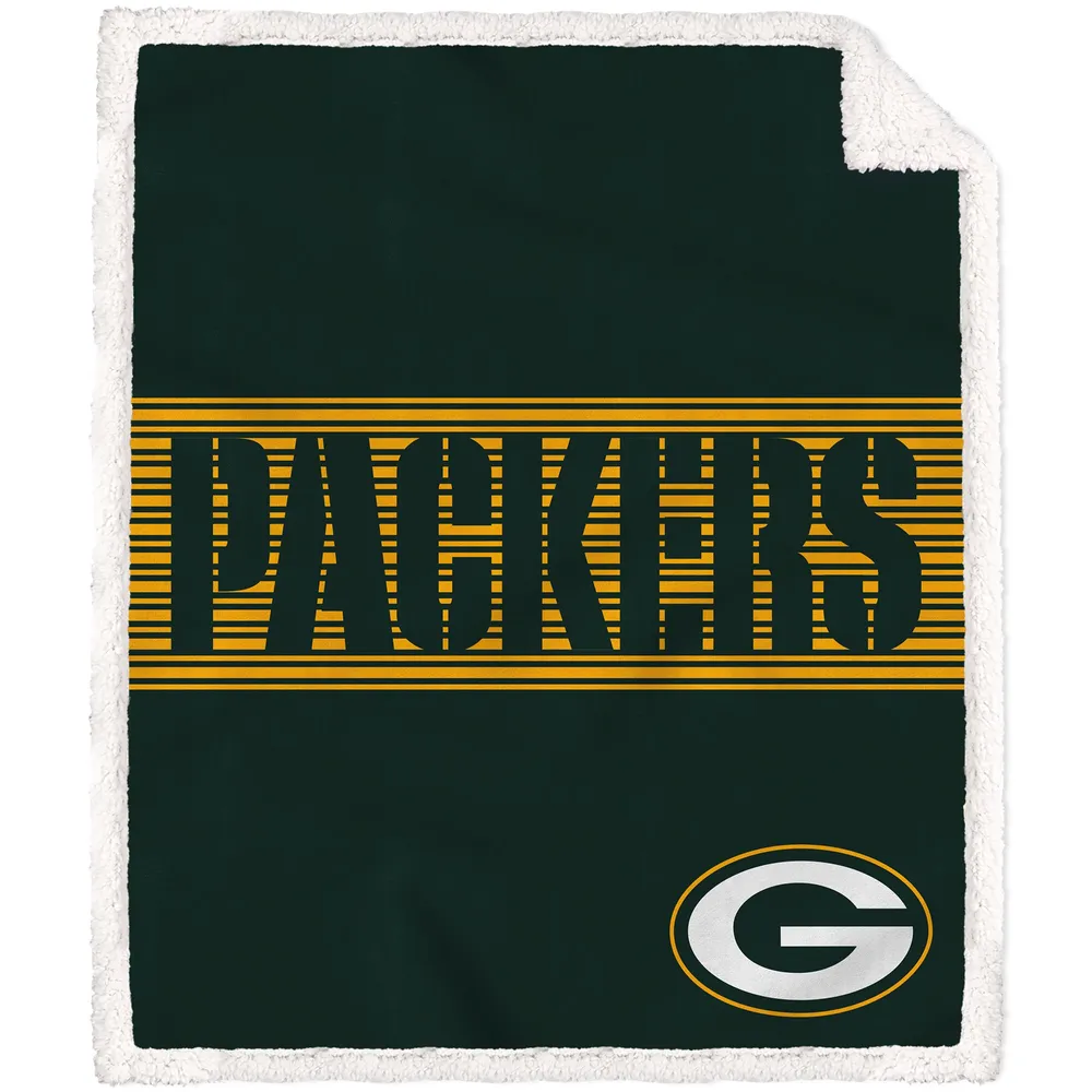 NFL Green Bay Packers Heathered Stripe Flannel Fleece Blanket