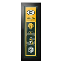 Green Bay Packers - 6'' x 22'' Logos to History Framed Art