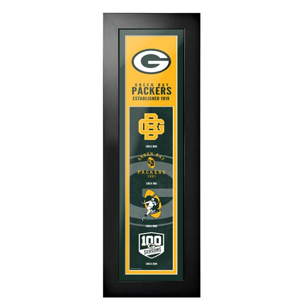 Mustang Drinkware Green Bay Packers - 6'' x 22'' Logos to History