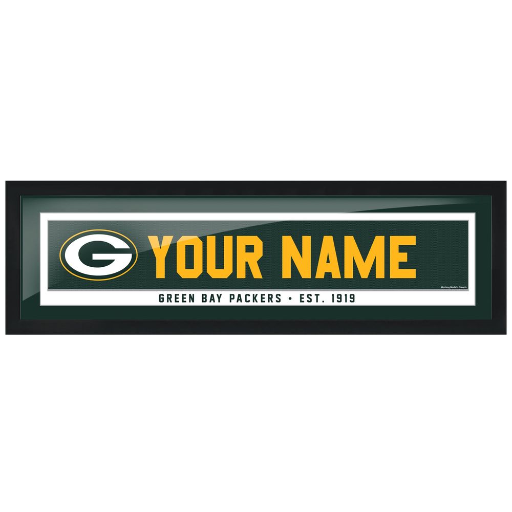 Green Bay Packers - 6'' x 22'' Personalized Framed Art